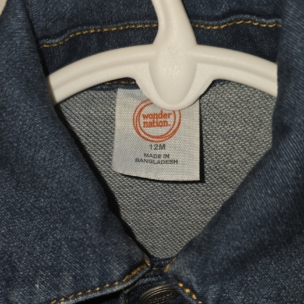 Wonder Nation Dark Blue Jean Jacket for Kids LOT-R2 - Picture 2 of 5